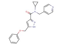 N-cyclopropyl-5-(phenoxymethyl)-N-(pyridin-4-ylmethyl)-1H-pyrazole-3-carboxamide