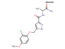 N-[(1R)-2-amino-1-methyl-2-oxoethyl]-5-[(2-chloro-4-methoxyphenoxy)methyl]-1H-pyrazole-3-carboxamide