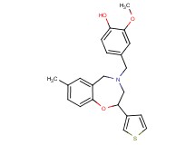 2-methoxy-4-{[7-methyl-2-(3-thienyl)-2,3-dihydro-1,4-benzoxazepin-4(5H)-yl]methyl}phenol