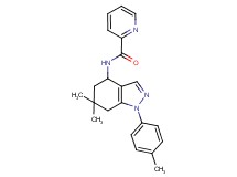 N-[6,6-dimethyl-1-(4-methylphenyl)-4,5,6,7-tetrahydro-1H-indazol-4-yl]-2-pyridinecarboxamide