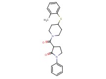 3-({4-[(2-methylphenyl)thio]-1-piperidinyl}carbonyl)-1-phenyl-2-pyrrolidinone