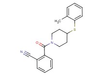 2-({4-[(2-methylphenyl)thio]-1-piperidinyl}carbonyl)benzonitrile