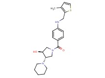 (3S*,4S*)-1-(4-{[(3-methyl-2-thienyl)methyl]amino}benzoyl)-4-piperidin-1-ylpyrrolidin-3-ol