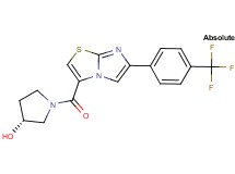 (3R)-1-({6-[4-(trifluoromethyl)phenyl]imidazo[2,1-b][1,3]thiazol-3-yl}carbonyl)-3-pyrrolidinol
