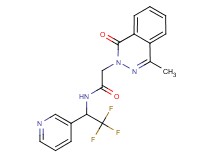 2-(4-methyl-1-oxo-2(1H)-phthalazinyl)-N-[2,2,2-trifluoro-1-(3-pyridinyl)ethyl]acetamide