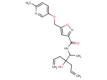 N-(2-allyl-2-hydroxy-1-methyl-4-penten-1-yl)-5-{[(6-methyl-3-pyridinyl)oxy]methyl}-3-isoxazolecarboxamide