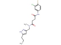 N'-(3-chloro-4-fluorophenyl)-N-methyl-N-[(5-propyl-1H-pyrazol-3-yl)methyl]succinamide