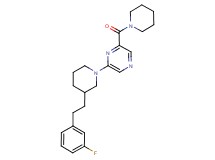 2-{3-[2-(3-fluorophenyl)ethyl]-1-piperidinyl}-6-(1-piperidinylcarbonyl)pyrazine