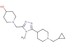 1-({5-[1-(cyclopropylmethyl)piperidin-4-yl]-4-methyl-4H-1,2,4-triazol-3-yl}methyl)piperidin-4-ol