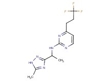 N-[1-(5-methyl-1H-1,2,4-triazol-3-yl)ethyl]-4-(3,3,3-trifluoropropyl)pyrimidin-2-amine