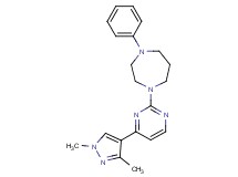 1-[4-(1,3-dimethyl-1H-pyrazol-4-yl)-2-pyrimidinyl]-4-phenyl-1,4-diazepane bis(trifluoroacetate)