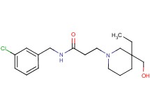 N-(3-chlorobenzyl)-3-[3-ethyl-3-(hydroxymethyl)-1-piperidinyl]propanamide