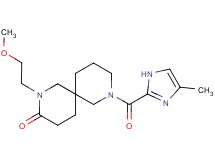 2-(2-methoxyethyl)-8-[(4-methyl-1H-imidazol-2-yl)carbonyl]-2,8-diazaspiro[5.5]undecan-3-one