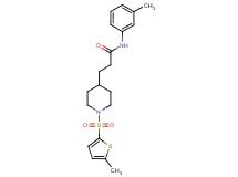 N-(3-methylphenyl)-3-{1-[(5-methyl-2-thienyl)sulfonyl]-4-piperidinyl}propanamide