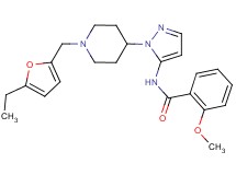 N-(1-{1-[(5-ethyl-2-furyl)methyl]-4-piperidinyl}-1H-pyrazol-5-yl)-2-methoxybenzamide