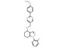 1-(2-fluorophenyl)-N-{[2-(4-methoxyphenyl)-5-pyrimidinyl]methyl}-4,5,6,7-tetrahydro-1H-indazol-4-amine