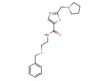 N-[2-(benzylthio)ethyl]-2-(pyrrolidin-1-ylmethyl)-1,3-thiazole-5-carboxamide