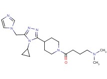 (4-{4-[4-cyclopropyl-5-(1H-imidazol-1-ylmethyl)-4H-1,2,4-triazol-3-yl]piperidin-1-yl}-4-oxobutyl)dimethylamine