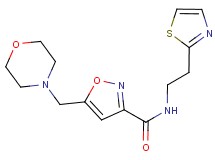 5-(morpholin-4-ylmethyl)-N-[2-(1,3-thiazol-2-yl)ethyl]isoxazole-3-carboxamide