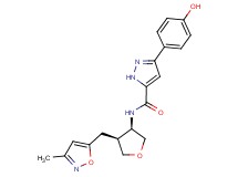 3-(4-hydroxyphenyl)-N-{(3R*,4S*)-4-[(3-methylisoxazol-5-yl)methyl]tetrahydrofuran-3-yl}-1H-pyrazole-5-carboxamide