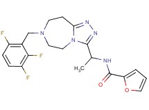 N-{1-[7-(2,3,6-trifluorobenzyl)-6,7,8,9-tetrahydro-5H-[1,2,4]triazolo[4,3-d][1,4]diazepin-3-yl]ethyl}-2-furamide