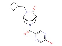 (1S*,5R*)-6-(cyclobutylmethyl)-3-[(5-hydroxy-2-pyrazinyl)carbonyl]-3,6-diazabicyclo[3.2.2]nonan-7-one