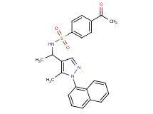 4-acetyl-N-{1-[5-methyl-1-(1-naphthyl)-1H-pyrazol-4-yl]ethyl}benzenesulfonamide