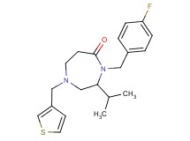 4-(4-fluorobenzyl)-3-isopropyl-1-(3-thienylmethyl)-1,4-diazepan-5-one