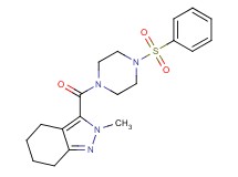 2-methyl-3-{[4-(phenylsulfonyl)-1-piperazinyl]carbonyl}-4,5,6,7-tetrahydro-2H-indazole