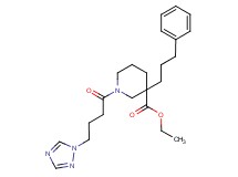 ethyl 3-(3-phenylpropyl)-1-[4-(1H-1,2,4-triazol-1-yl)butanoyl]-3-piperidinecarboxylate
