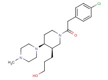 3-[(3R*,4S*)-1-[(4-chlorophenyl)acetyl]-4-(4-methylpiperazin-1-yl)piperidin-3-yl]propan-1-ol