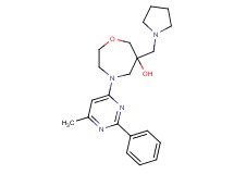 4-(6-methyl-2-phenylpyrimidin-4-yl)-6-(pyrrolidin-1-ylmethyl)-1,4-oxazepan-6-ol
