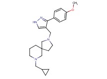 7-(cyclopropylmethyl)-2-{[3-(4-methoxyphenyl)-1H-pyrazol-4-yl]methyl}-2,7-diazaspiro[4.5]decane