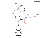 (4R)-1-(2,3-dihydro-1H-inden-2-yl)-4-[(2,5-dimethylbenzyl)amino]-N-(2-methoxyethyl)-L-prolinamide