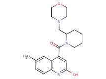 6-methyl-4-{[2-(4-morpholinylmethyl)-1-piperidinyl]carbonyl}-2-quinolinol