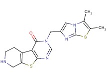 3-[(2,3-dimethylimidazo[2,1-b][1,3]thiazol-6-yl)methyl]-5,6,7,8-tetrahydropyrido[4',3':4,5]thieno[2,3-d]pyrimidin-4(3H)-one hydrochloride