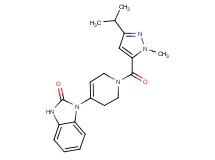 1-{1-[(3-isopropyl-1-methyl-1H-pyrazol-5-yl)carbonyl]-1,2,3,6-tetrahydropyridin-4-yl}-1,3-dihydro-2H-benzimidazol-2-one