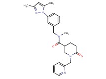 N-[3-(3,5-dimethyl-1H-pyrazol-1-yl)benzyl]-N-methyl-6-oxo-1-(2-pyridinylmethyl)-3-piperidinecarboxamide