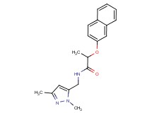 N-[(1,3-dimethyl-1H-pyrazol-5-yl)methyl]-2-(2-naphthyloxy)propanamide
