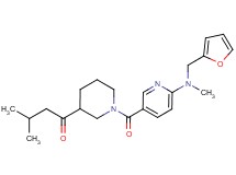 1-[1-({6-[(2-furylmethyl)(methyl)amino]pyridin-3-yl}carbonyl)piperidin-3-yl]-3-methylbutan-1-one