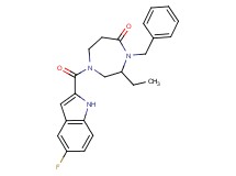 4-benzyl-3-ethyl-1-[(5-fluoro-1H-indol-2-yl)carbonyl]-1,4-diazepan-5-one