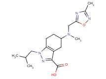 1-isobutyl-5-{methyl[(3-methyl-1,2,4-oxadiazol-5-yl)methyl]amino}-4,5,6,7-tetrahydro-1H-indazole-3-carboxylic acid