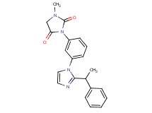 1-methyl-3-{3-[2-(1-phenylethyl)-1H-imidazol-1-yl]phenyl}imidazolidine-2,4-dione