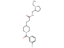 3-[1-(3-chlorobenzoyl)-4-piperidinyl]-N-[(1-ethyl-2-pyrrolidinyl)methyl]propanamide