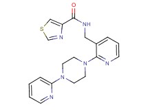 N-({2-[4-(2-pyridinyl)-1-piperazinyl]-3-pyridinyl}methyl)-1,3-thiazole-4-carboxamide