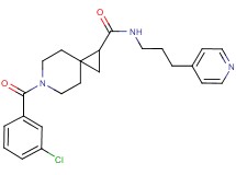6-(3-chlorobenzoyl)-N-[3-(4-pyridinyl)propyl]-6-azaspiro[2.5]octane-1-carboxamide