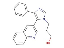 3-(4-phenyl-5-quinolin-3-yl-1H-imidazol-1-yl)propan-1-ol