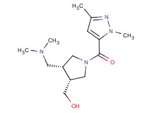 {(3R*,4R*)-4-[(dimethylamino)methyl]-1-[(1,3-dimethyl-1H-pyrazol-5-yl)carbonyl]pyrrolidin-3-yl}methanol