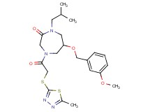 1-isobutyl-6-[(3-methoxybenzyl)oxy]-4-{[(5-methyl-1,3,4-thiadiazol-2-yl)thio]acetyl}-1,4-diazepan-2-one