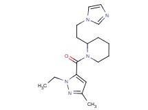 1-[(1-ethyl-3-methyl-1H-pyrazol-5-yl)carbonyl]-2-[2-(1H-imidazol-1-yl)ethyl]piperidine